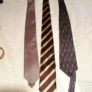 3 Ties assorted brands